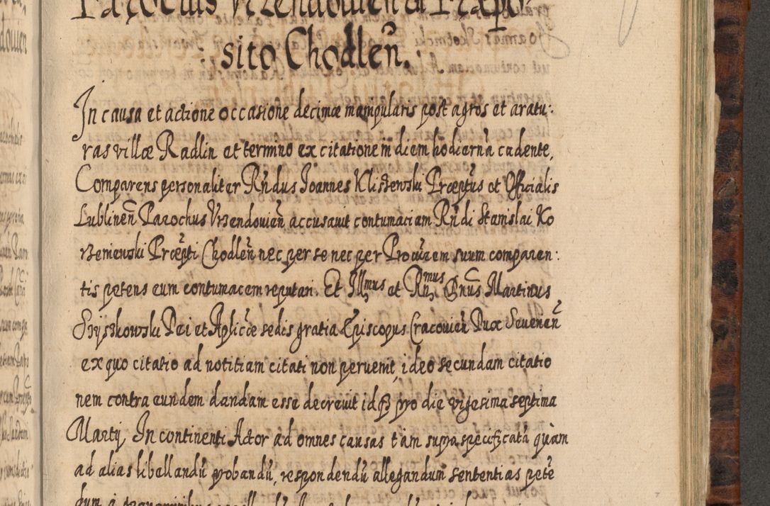 Zdjęcie nr 1012 dla obiektu archiwalnego: Acta actorum, causarum spiritualium, civilium, criminalium, obligationum, quietationum, inscpritionum, cessionum, decimarum, testamentorum R. D. Martini Szyszkowski, episcopi Cracoviensis, ducis Severiensis in annis 1624 - 1626. Tomus tertius.