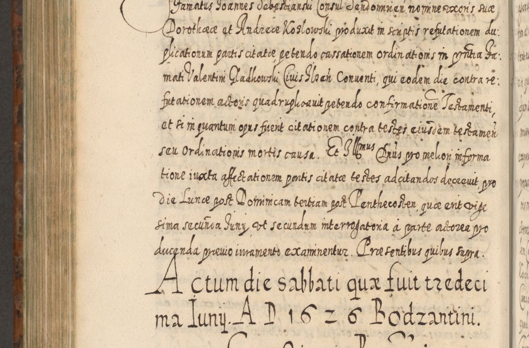 Zdjęcie nr 1207 dla obiektu archiwalnego: Acta actorum, causarum spiritualium, civilium, criminalium, obligationum, quietationum, inscpritionum, cessionum, decimarum, testamentorum R. D. Martini Szyszkowski, episcopi Cracoviensis, ducis Severiensis in annis 1624 - 1626. Tomus tertius.