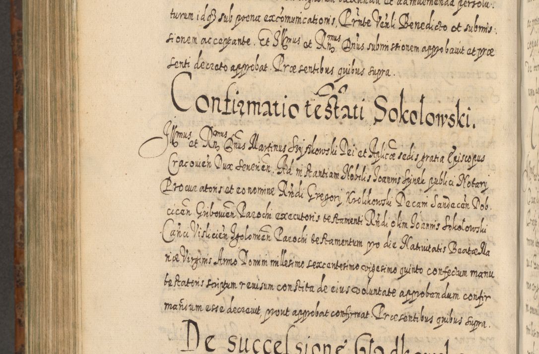 Zdjęcie nr 1165 dla obiektu archiwalnego: Acta actorum, causarum spiritualium, civilium, criminalium, obligationum, quietationum, inscpritionum, cessionum, decimarum, testamentorum R. D. Martini Szyszkowski, episcopi Cracoviensis, ducis Severiensis in annis 1624 - 1626. Tomus tertius.