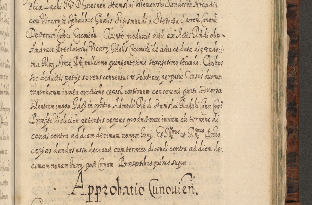 Zdjęcie nr 1130 dla obiektu archiwalnego: Acta actorum, causarum spiritualium, civilium, criminalium, obligationum, quietationum, inscpritionum, cessionum, decimarum, testamentorum R. D. Martini Szyszkowski, episcopi Cracoviensis, ducis Severiensis in annis 1624 - 1626. Tomus tertius.