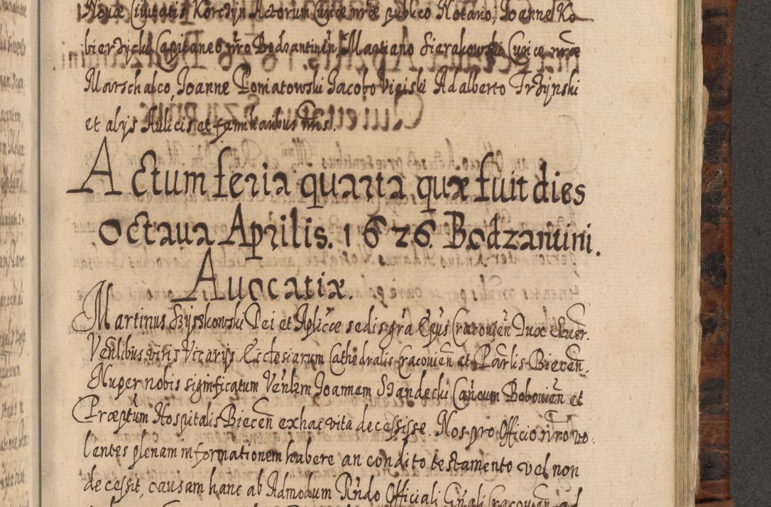 Zdjęcie nr 1092 dla obiektu archiwalnego: Acta actorum, causarum spiritualium, civilium, criminalium, obligationum, quietationum, inscpritionum, cessionum, decimarum, testamentorum R. D. Martini Szyszkowski, episcopi Cracoviensis, ducis Severiensis in annis 1624 - 1626. Tomus tertius.
