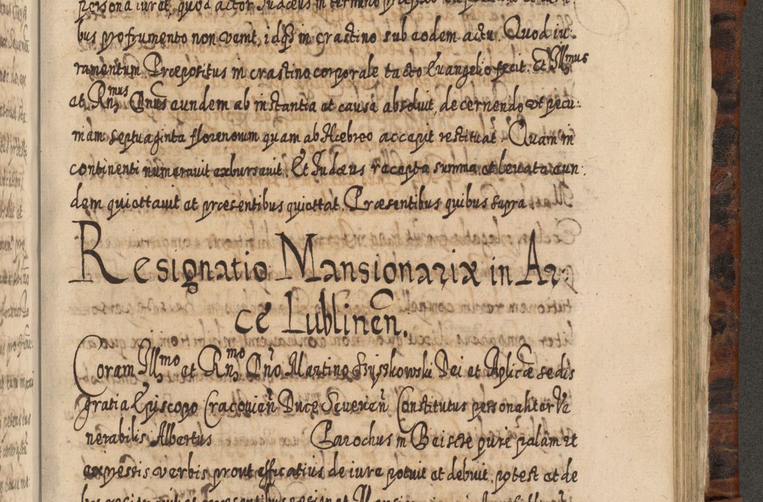 Zdjęcie nr 1044 dla obiektu archiwalnego: Acta actorum, causarum spiritualium, civilium, criminalium, obligationum, quietationum, inscpritionum, cessionum, decimarum, testamentorum R. D. Martini Szyszkowski, episcopi Cracoviensis, ducis Severiensis in annis 1624 - 1626. Tomus tertius.