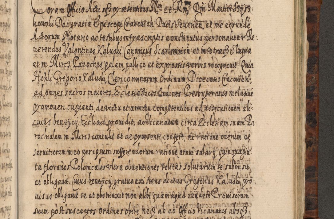 Zdjęcie nr 1036 dla obiektu archiwalnego: Acta actorum, causarum spiritualium, civilium, criminalium, obligationum, quietationum, inscpritionum, cessionum, decimarum, testamentorum R. D. Martini Szyszkowski, episcopi Cracoviensis, ducis Severiensis in annis 1624 - 1626. Tomus tertius.