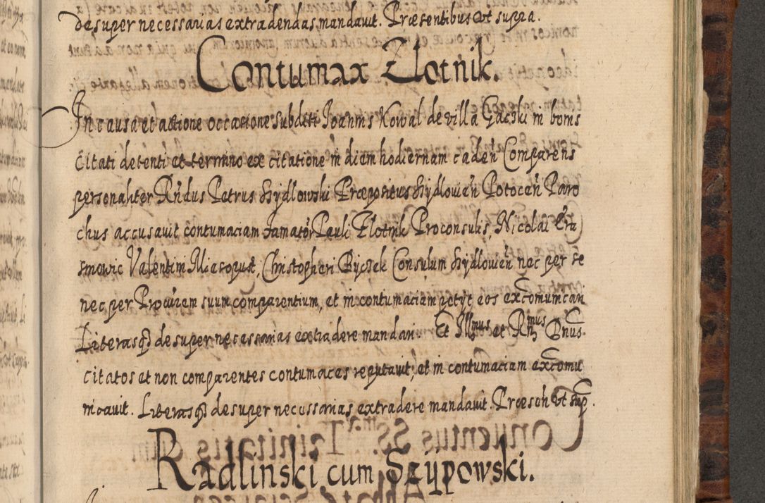 Zdjęcie nr 1030 dla obiektu archiwalnego: Acta actorum, causarum spiritualium, civilium, criminalium, obligationum, quietationum, inscpritionum, cessionum, decimarum, testamentorum R. D. Martini Szyszkowski, episcopi Cracoviensis, ducis Severiensis in annis 1624 - 1626. Tomus tertius.