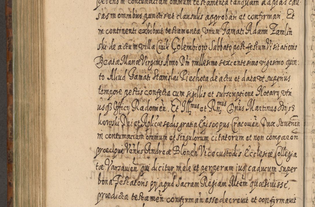 Zdjęcie nr 1017 dla obiektu archiwalnego: Acta actorum, causarum spiritualium, civilium, criminalium, obligationum, quietationum, inscpritionum, cessionum, decimarum, testamentorum R. D. Martini Szyszkowski, episcopi Cracoviensis, ducis Severiensis in annis 1624 - 1626. Tomus tertius.