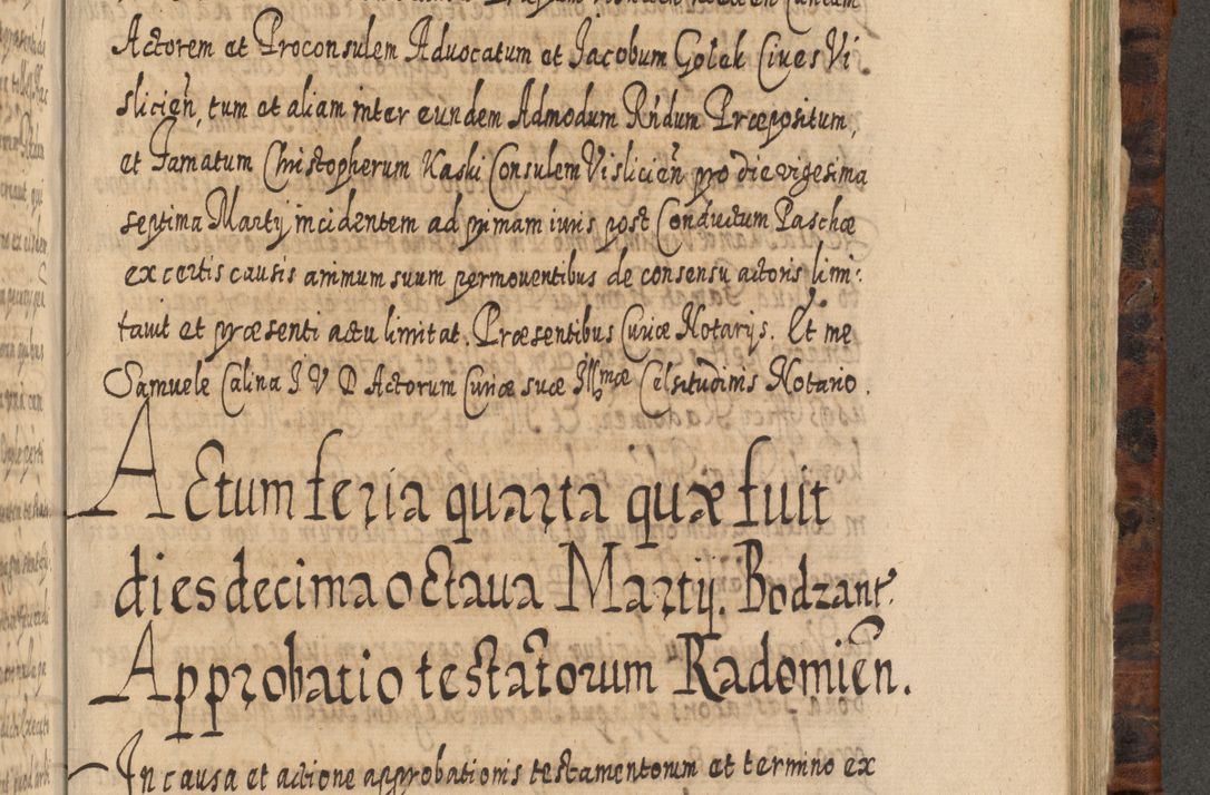 Zdjęcie nr 1016 dla obiektu archiwalnego: Acta actorum, causarum spiritualium, civilium, criminalium, obligationum, quietationum, inscpritionum, cessionum, decimarum, testamentorum R. D. Martini Szyszkowski, episcopi Cracoviensis, ducis Severiensis in annis 1624 - 1626. Tomus tertius.