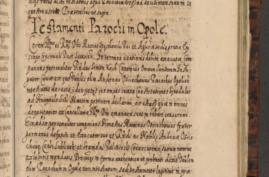 Zdjęcie nr 1014 dla obiektu archiwalnego: Acta actorum, causarum spiritualium, civilium, criminalium, obligationum, quietationum, inscpritionum, cessionum, decimarum, testamentorum R. D. Martini Szyszkowski, episcopi Cracoviensis, ducis Severiensis in annis 1624 - 1626. Tomus tertius.