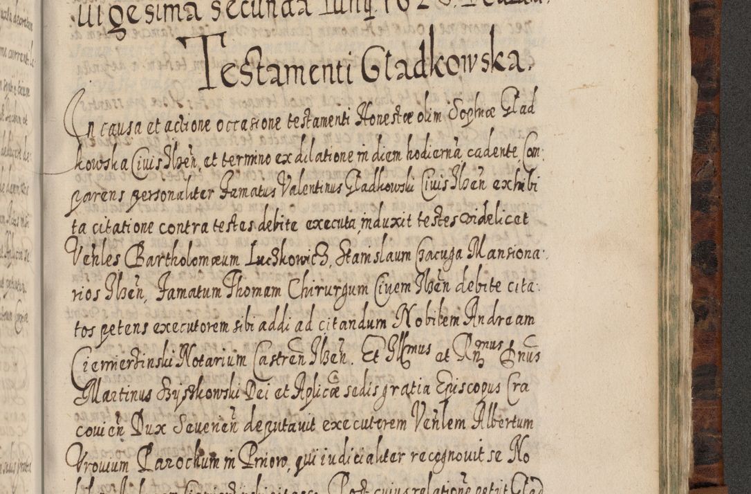 Zdjęcie nr 1210 dla obiektu archiwalnego: Acta actorum, causarum spiritualium, civilium, criminalium, obligationum, quietationum, inscpritionum, cessionum, decimarum, testamentorum R. D. Martini Szyszkowski, episcopi Cracoviensis, ducis Severiensis in annis 1624 - 1626. Tomus tertius.