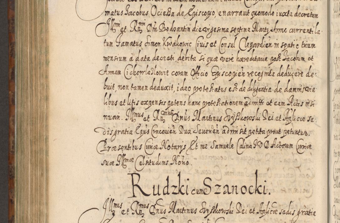 Zdjęcie nr 1209 dla obiektu archiwalnego: Acta actorum, causarum spiritualium, civilium, criminalium, obligationum, quietationum, inscpritionum, cessionum, decimarum, testamentorum R. D. Martini Szyszkowski, episcopi Cracoviensis, ducis Severiensis in annis 1624 - 1626. Tomus tertius.