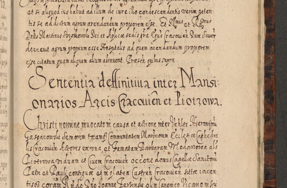 Zdjęcie nr 1394 dla obiektu archiwalnego: Acta actorum, causarum spiritualium, civilium, criminalium, obligationum, quietationum, inscpritionum, cessionum, decimarum, testamentorum R. D. Martini Szyszkowski, episcopi Cracoviensis, ducis Severiensis in annis 1624 - 1626. Tomus tertius.
