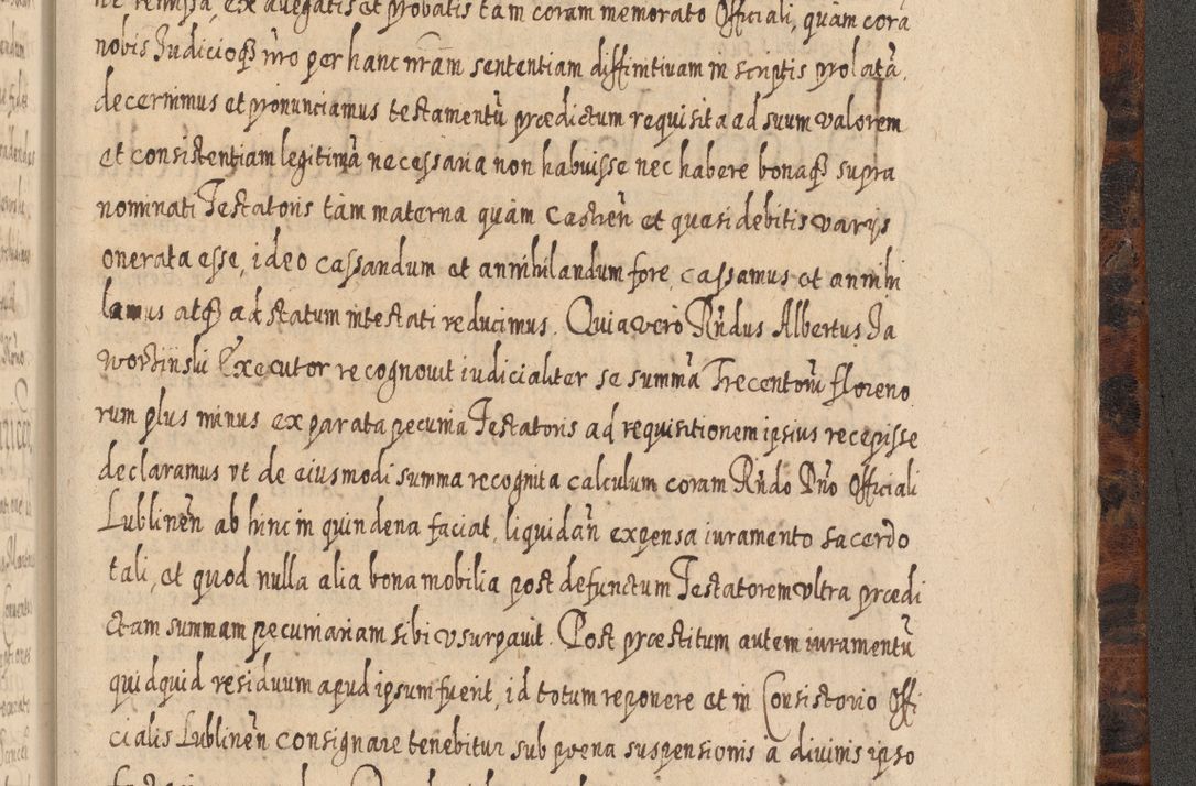 Zdjęcie nr 1390 dla obiektu archiwalnego: Acta actorum, causarum spiritualium, civilium, criminalium, obligationum, quietationum, inscpritionum, cessionum, decimarum, testamentorum R. D. Martini Szyszkowski, episcopi Cracoviensis, ducis Severiensis in annis 1624 - 1626. Tomus tertius.