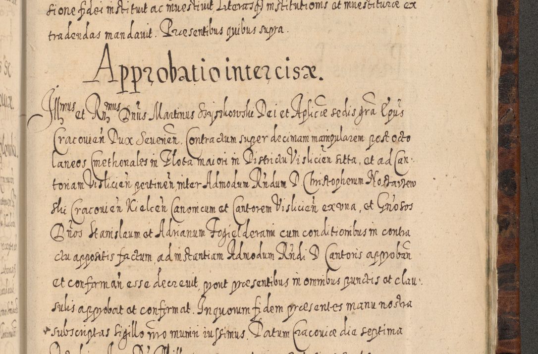 Zdjęcie nr 1382 dla obiektu archiwalnego: Acta actorum, causarum spiritualium, civilium, criminalium, obligationum, quietationum, inscpritionum, cessionum, decimarum, testamentorum R. D. Martini Szyszkowski, episcopi Cracoviensis, ducis Severiensis in annis 1624 - 1626. Tomus tertius.