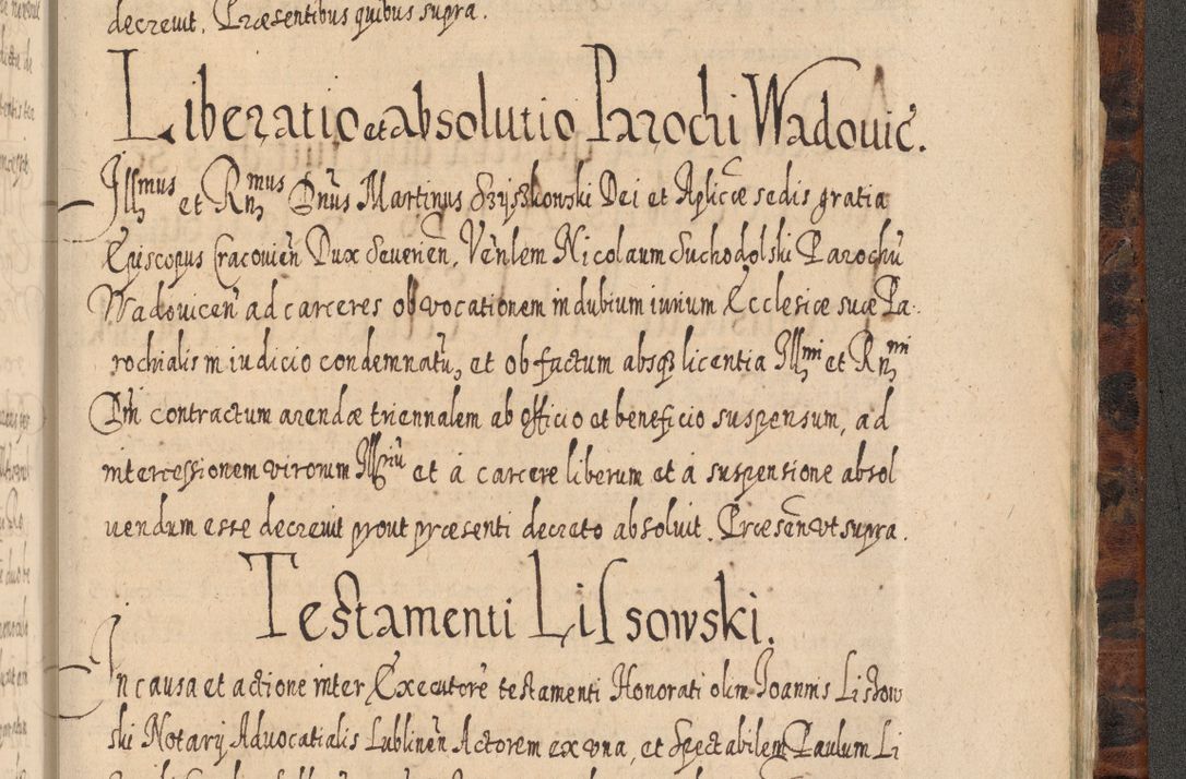Zdjęcie nr 1380 dla obiektu archiwalnego: Acta actorum, causarum spiritualium, civilium, criminalium, obligationum, quietationum, inscpritionum, cessionum, decimarum, testamentorum R. D. Martini Szyszkowski, episcopi Cracoviensis, ducis Severiensis in annis 1624 - 1626. Tomus tertius.
