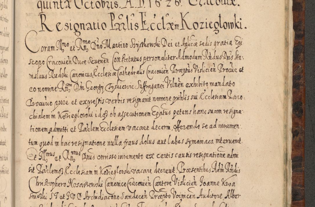Zdjęcie nr 1374 dla obiektu archiwalnego: Acta actorum, causarum spiritualium, civilium, criminalium, obligationum, quietationum, inscpritionum, cessionum, decimarum, testamentorum R. D. Martini Szyszkowski, episcopi Cracoviensis, ducis Severiensis in annis 1624 - 1626. Tomus tertius.