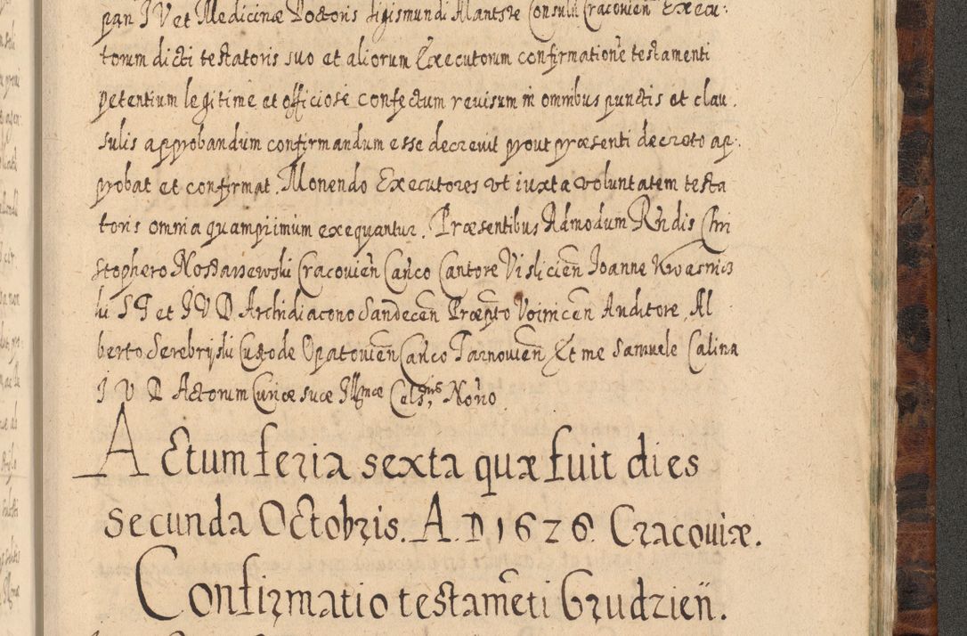 Zdjęcie nr 1366 dla obiektu archiwalnego: Acta actorum, causarum spiritualium, civilium, criminalium, obligationum, quietationum, inscpritionum, cessionum, decimarum, testamentorum R. D. Martini Szyszkowski, episcopi Cracoviensis, ducis Severiensis in annis 1624 - 1626. Tomus tertius.