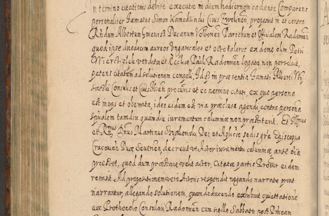Zdjęcie nr 1361 dla obiektu archiwalnego: Acta actorum, causarum spiritualium, civilium, criminalium, obligationum, quietationum, inscpritionum, cessionum, decimarum, testamentorum R. D. Martini Szyszkowski, episcopi Cracoviensis, ducis Severiensis in annis 1624 - 1626. Tomus tertius.