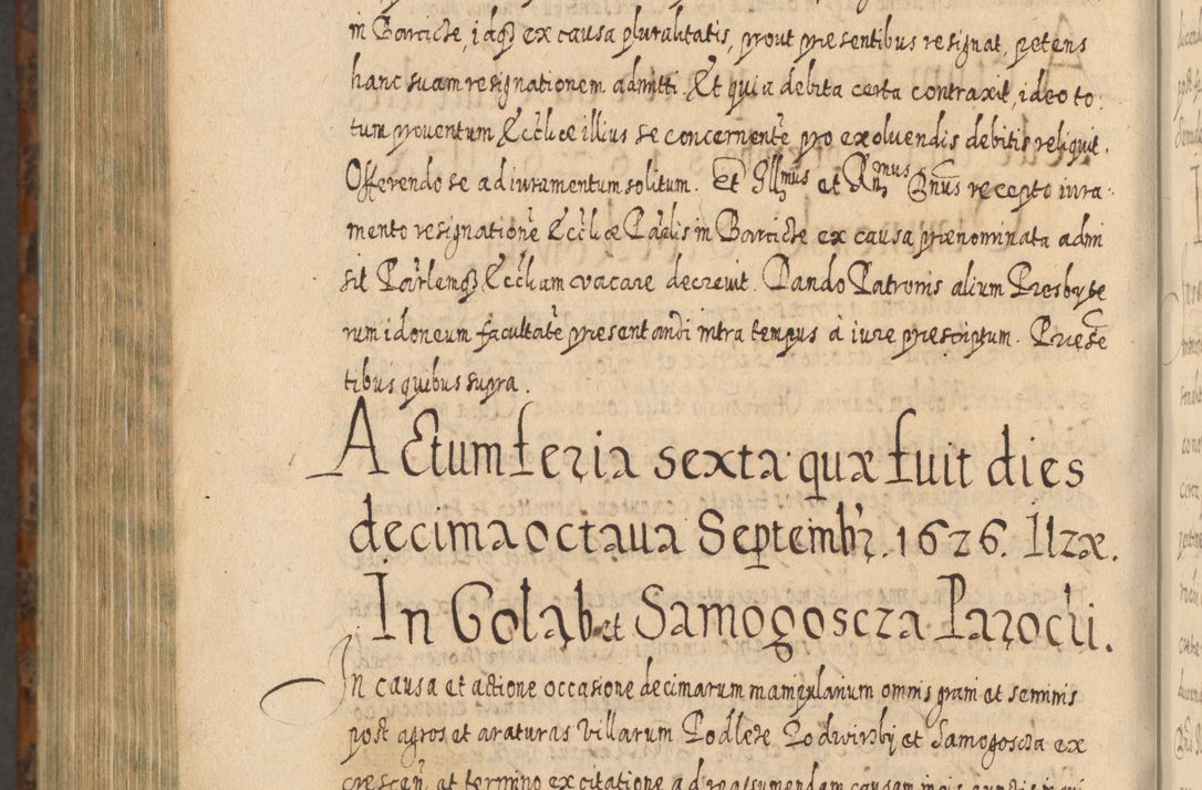 Zdjęcie nr 1363 dla obiektu archiwalnego: Acta actorum, causarum spiritualium, civilium, criminalium, obligationum, quietationum, inscpritionum, cessionum, decimarum, testamentorum R. D. Martini Szyszkowski, episcopi Cracoviensis, ducis Severiensis in annis 1624 - 1626. Tomus tertius.