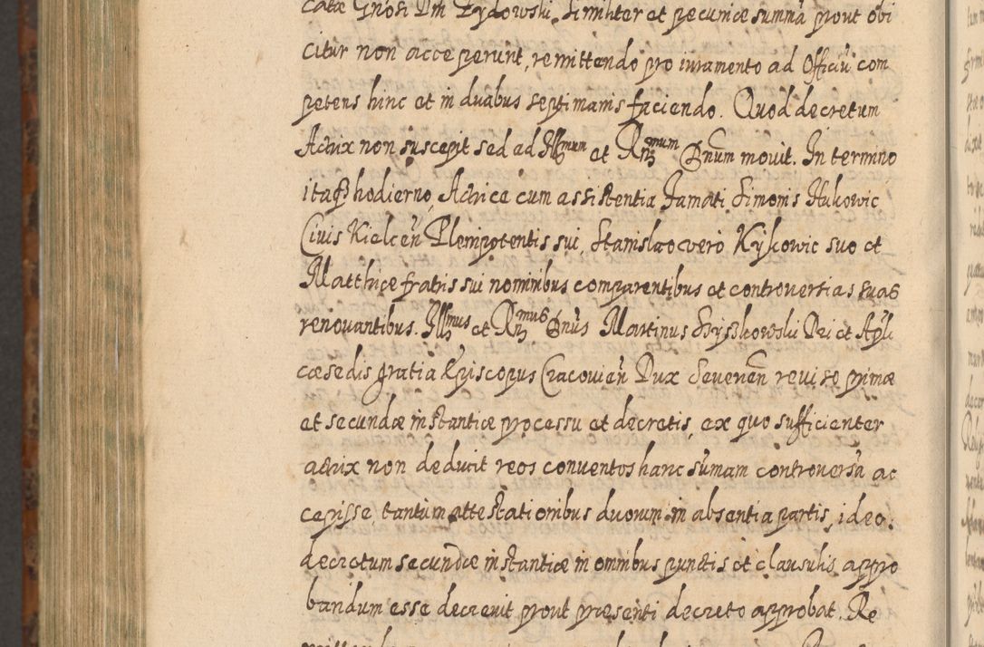 Zdjęcie nr 1321 dla obiektu archiwalnego: Acta actorum, causarum spiritualium, civilium, criminalium, obligationum, quietationum, inscpritionum, cessionum, decimarum, testamentorum R. D. Martini Szyszkowski, episcopi Cracoviensis, ducis Severiensis in annis 1624 - 1626. Tomus tertius.