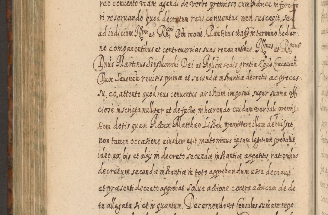 Zdjęcie nr 1313 dla obiektu archiwalnego: Acta actorum, causarum spiritualium, civilium, criminalium, obligationum, quietationum, inscpritionum, cessionum, decimarum, testamentorum R. D. Martini Szyszkowski, episcopi Cracoviensis, ducis Severiensis in annis 1624 - 1626. Tomus tertius.