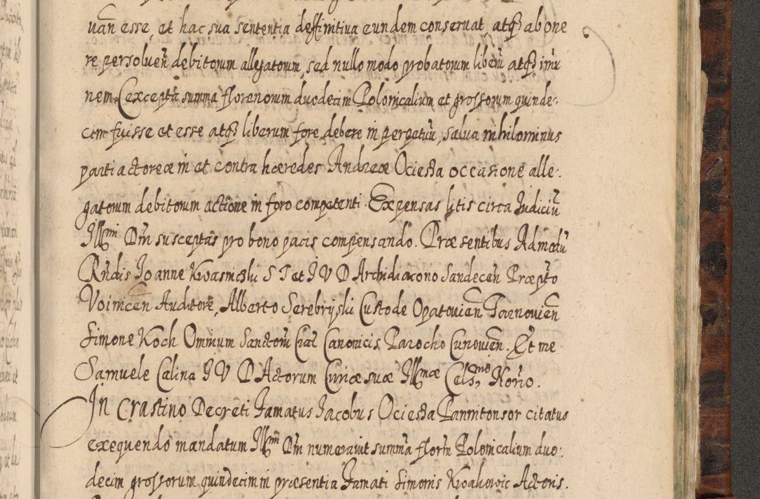 Zdjęcie nr 1308 dla obiektu archiwalnego: Acta actorum, causarum spiritualium, civilium, criminalium, obligationum, quietationum, inscpritionum, cessionum, decimarum, testamentorum R. D. Martini Szyszkowski, episcopi Cracoviensis, ducis Severiensis in annis 1624 - 1626. Tomus tertius.