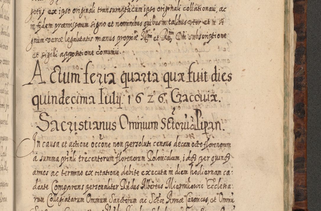 Zdjęcie nr 1292 dla obiektu archiwalnego: Acta actorum, causarum spiritualium, civilium, criminalium, obligationum, quietationum, inscpritionum, cessionum, decimarum, testamentorum R. D. Martini Szyszkowski, episcopi Cracoviensis, ducis Severiensis in annis 1624 - 1626. Tomus tertius.