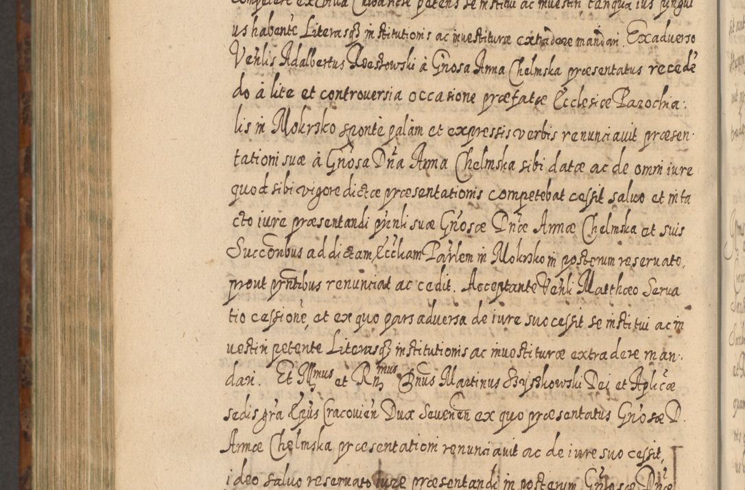 Zdjęcie nr 1281 dla obiektu archiwalnego: Acta actorum, causarum spiritualium, civilium, criminalium, obligationum, quietationum, inscpritionum, cessionum, decimarum, testamentorum R. D. Martini Szyszkowski, episcopi Cracoviensis, ducis Severiensis in annis 1624 - 1626. Tomus tertius.