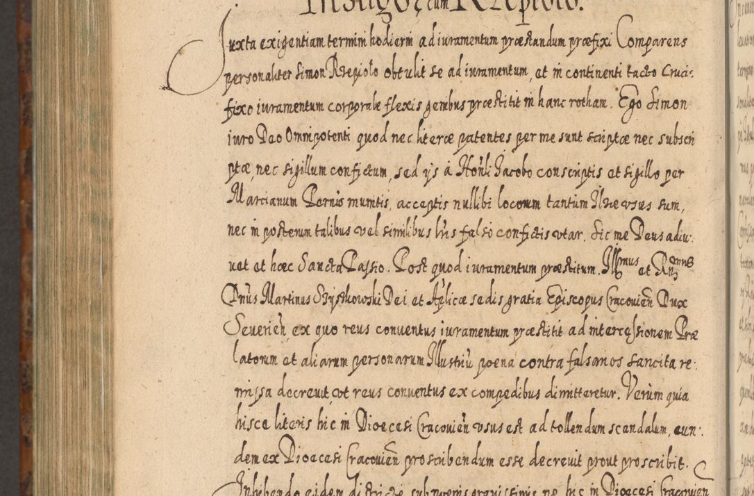 Zdjęcie nr 1275 dla obiektu archiwalnego: Acta actorum, causarum spiritualium, civilium, criminalium, obligationum, quietationum, inscpritionum, cessionum, decimarum, testamentorum R. D. Martini Szyszkowski, episcopi Cracoviensis, ducis Severiensis in annis 1624 - 1626. Tomus tertius.