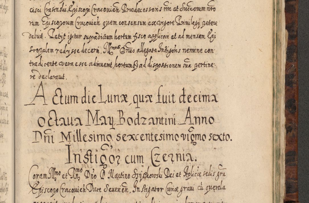 Zdjęcie nr 1264 dla obiektu archiwalnego: Acta actorum, causarum spiritualium, civilium, criminalium, obligationum, quietationum, inscpritionum, cessionum, decimarum, testamentorum R. D. Martini Szyszkowski, episcopi Cracoviensis, ducis Severiensis in annis 1624 - 1626. Tomus tertius.