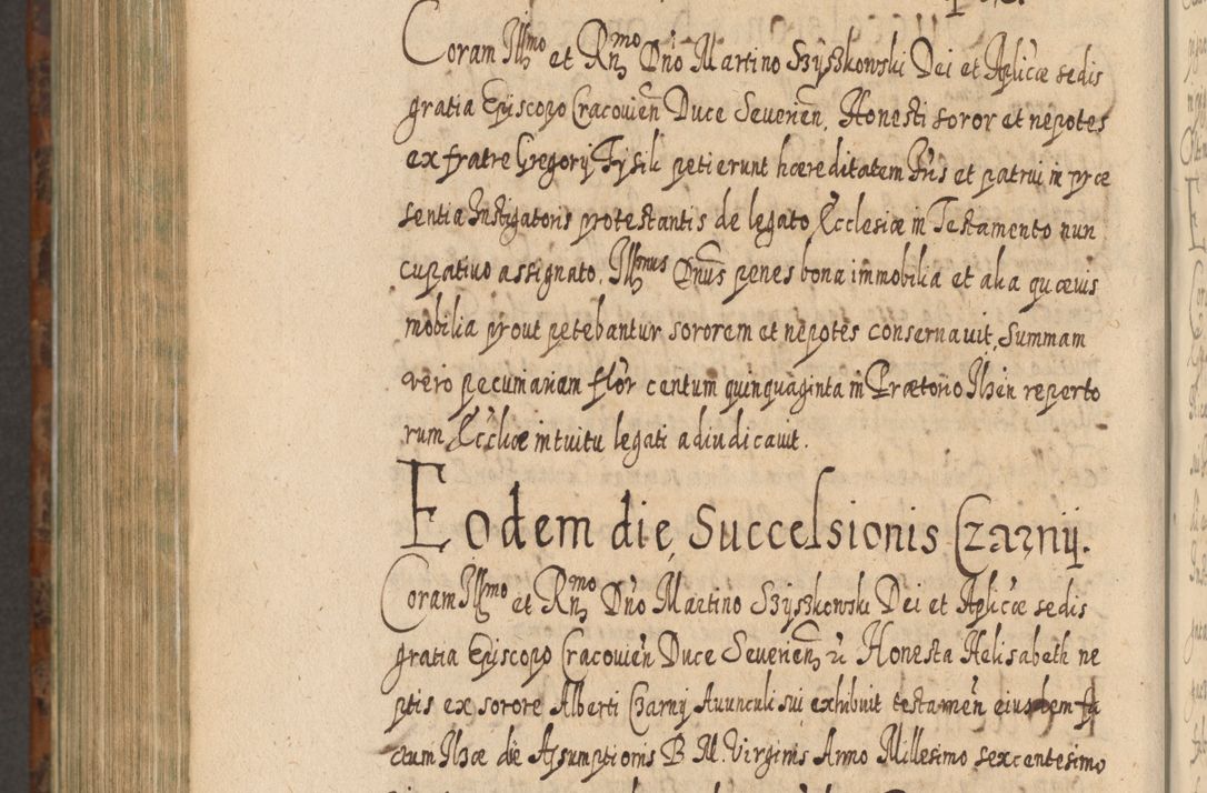 Zdjęcie nr 1255 dla obiektu archiwalnego: Acta actorum, causarum spiritualium, civilium, criminalium, obligationum, quietationum, inscpritionum, cessionum, decimarum, testamentorum R. D. Martini Szyszkowski, episcopi Cracoviensis, ducis Severiensis in annis 1624 - 1626. Tomus tertius.