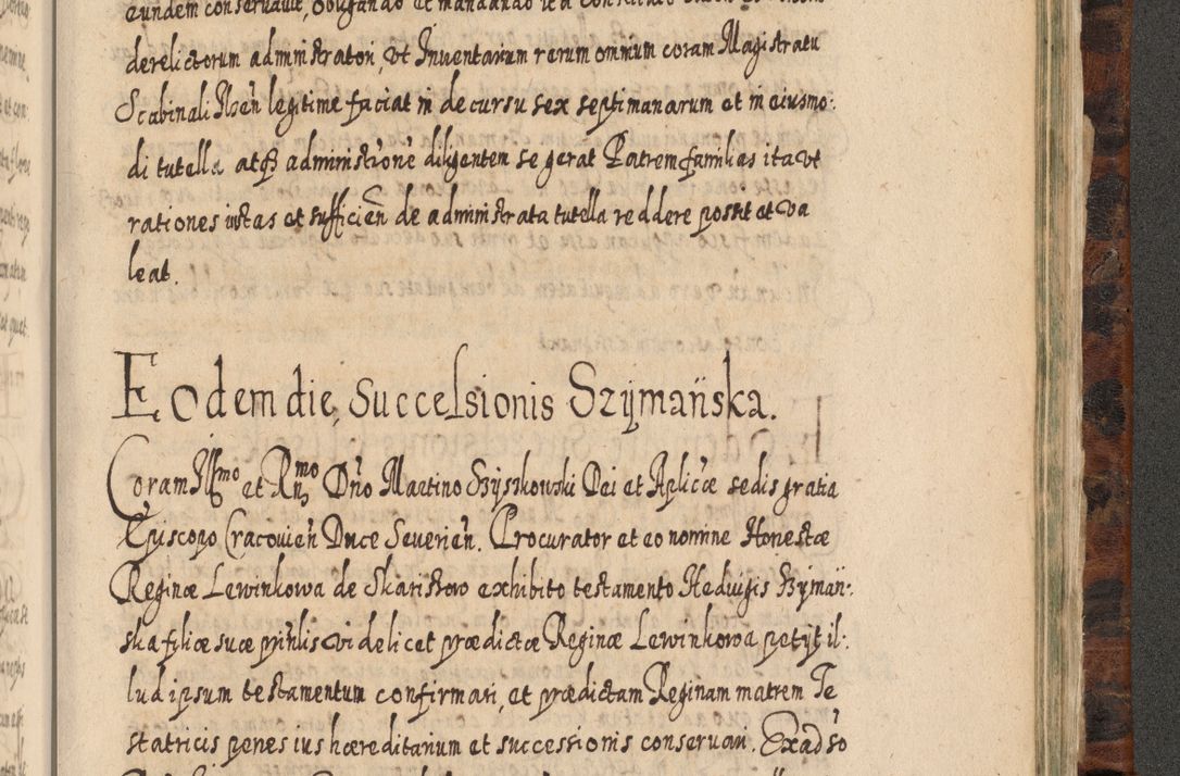 Zdjęcie nr 1248 dla obiektu archiwalnego: Acta actorum, causarum spiritualium, civilium, criminalium, obligationum, quietationum, inscpritionum, cessionum, decimarum, testamentorum R. D. Martini Szyszkowski, episcopi Cracoviensis, ducis Severiensis in annis 1624 - 1626. Tomus tertius.