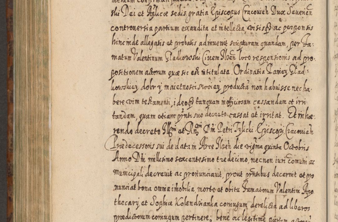 Zdjęcie nr 1233 dla obiektu archiwalnego: Acta actorum, causarum spiritualium, civilium, criminalium, obligationum, quietationum, inscpritionum, cessionum, decimarum, testamentorum R. D. Martini Szyszkowski, episcopi Cracoviensis, ducis Severiensis in annis 1624 - 1626. Tomus tertius.