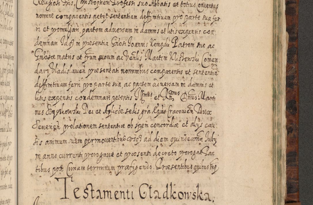 Zdjęcie nr 1232 dla obiektu archiwalnego: Acta actorum, causarum spiritualium, civilium, criminalium, obligationum, quietationum, inscpritionum, cessionum, decimarum, testamentorum R. D. Martini Szyszkowski, episcopi Cracoviensis, ducis Severiensis in annis 1624 - 1626. Tomus tertius.