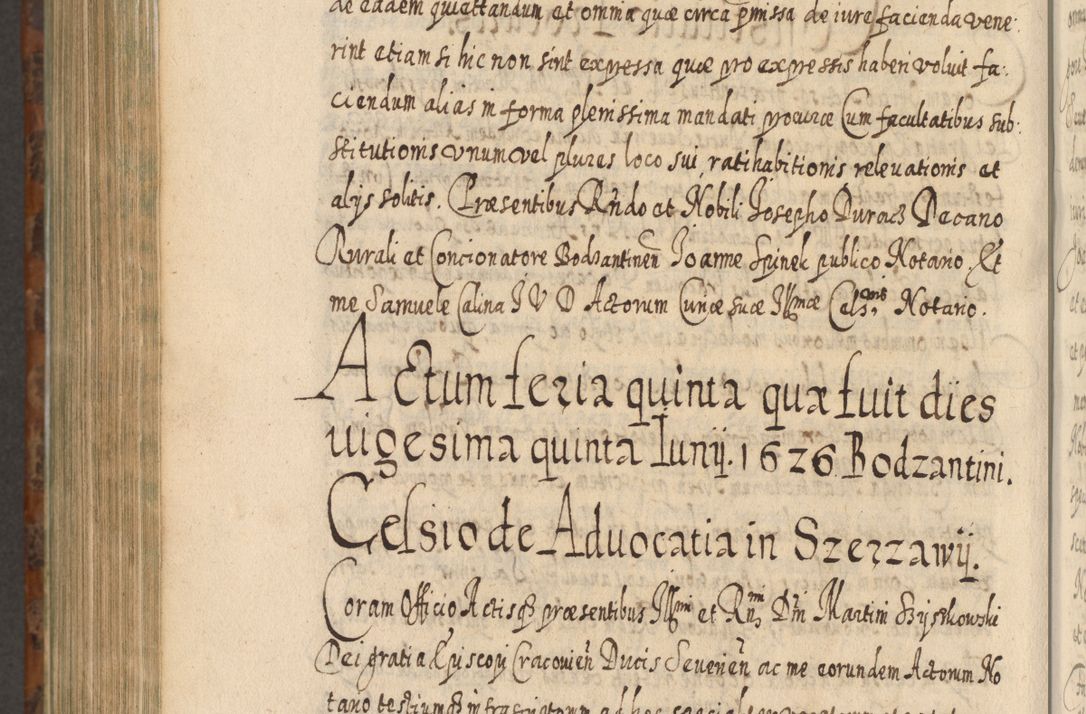 Zdjęcie nr 1227 dla obiektu archiwalnego: Acta actorum, causarum spiritualium, civilium, criminalium, obligationum, quietationum, inscpritionum, cessionum, decimarum, testamentorum R. D. Martini Szyszkowski, episcopi Cracoviensis, ducis Severiensis in annis 1624 - 1626. Tomus tertius.