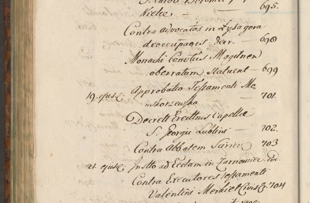 Zdjęcie nr 1495 dla obiektu archiwalnego: Acta actorum, causarum spiritualium, civilium, criminalium, obligationum, quietationum, inscpritionum, cessionum, decimarum, testamentorum R. D. Martini Szyszkowski, episcopi Cracoviensis, ducis Severiensis in annis 1624 - 1626. Tomus tertius.