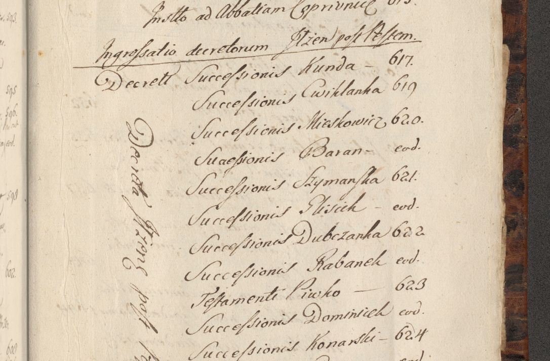 Zdjęcie nr 1490 dla obiektu archiwalnego: Acta actorum, causarum spiritualium, civilium, criminalium, obligationum, quietationum, inscpritionum, cessionum, decimarum, testamentorum R. D. Martini Szyszkowski, episcopi Cracoviensis, ducis Severiensis in annis 1624 - 1626. Tomus tertius.