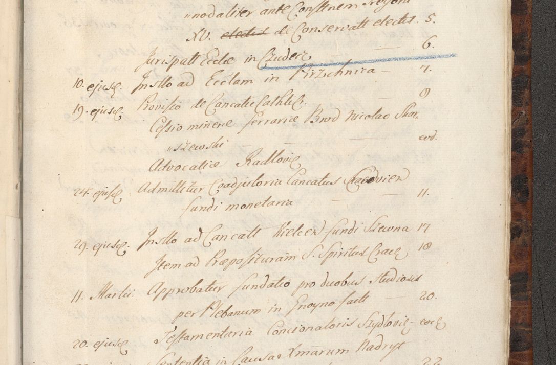 Zdjęcie nr 1466 dla obiektu archiwalnego: Acta actorum, causarum spiritualium, civilium, criminalium, obligationum, quietationum, inscpritionum, cessionum, decimarum, testamentorum R. D. Martini Szyszkowski, episcopi Cracoviensis, ducis Severiensis in annis 1624 - 1626. Tomus tertius.