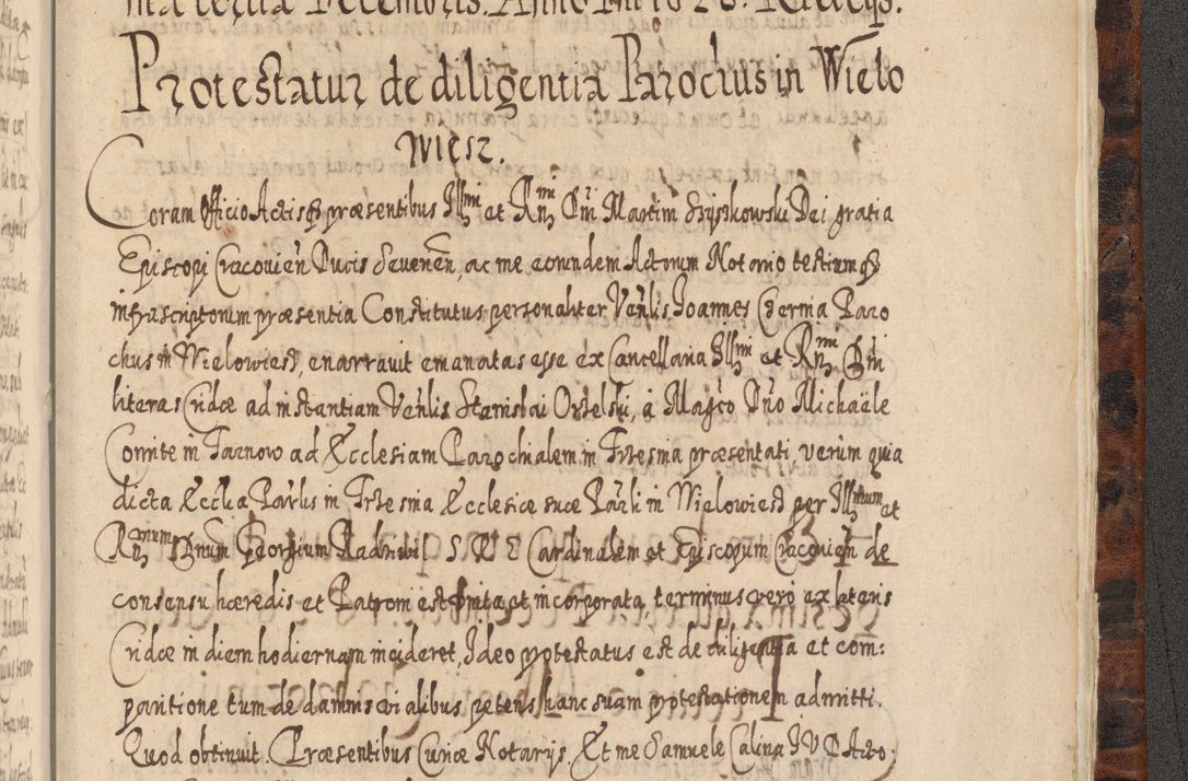 Zdjęcie nr 1460 dla obiektu archiwalnego: Acta actorum, causarum spiritualium, civilium, criminalium, obligationum, quietationum, inscpritionum, cessionum, decimarum, testamentorum R. D. Martini Szyszkowski, episcopi Cracoviensis, ducis Severiensis in annis 1624 - 1626. Tomus tertius.
