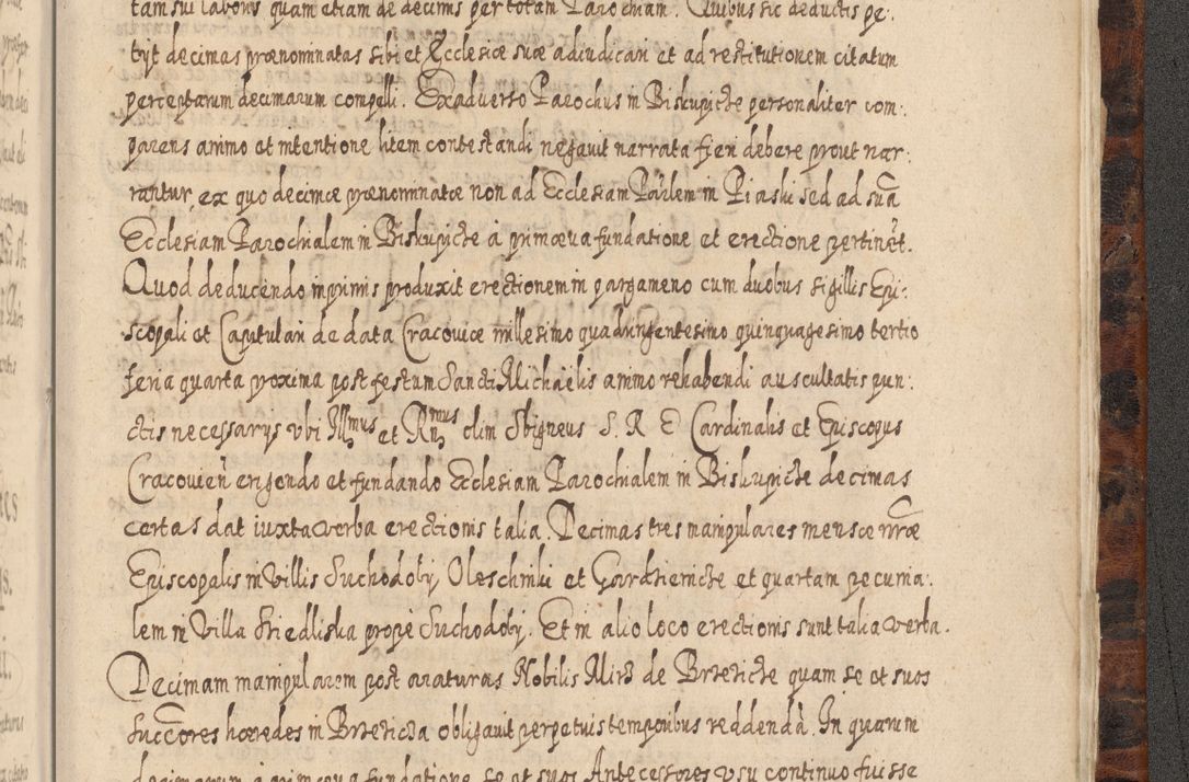 Zdjęcie nr 1454 dla obiektu archiwalnego: Acta actorum, causarum spiritualium, civilium, criminalium, obligationum, quietationum, inscpritionum, cessionum, decimarum, testamentorum R. D. Martini Szyszkowski, episcopi Cracoviensis, ducis Severiensis in annis 1624 - 1626. Tomus tertius.