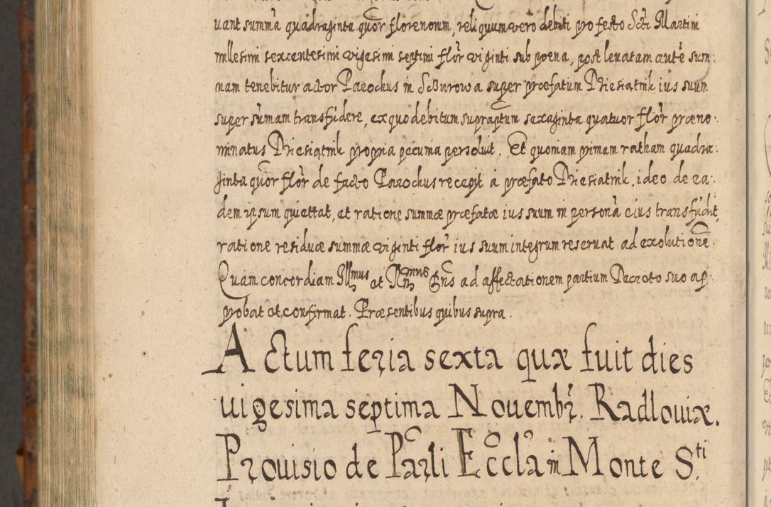 Zdjęcie nr 1451 dla obiektu archiwalnego: Acta actorum, causarum spiritualium, civilium, criminalium, obligationum, quietationum, inscpritionum, cessionum, decimarum, testamentorum R. D. Martini Szyszkowski, episcopi Cracoviensis, ducis Severiensis in annis 1624 - 1626. Tomus tertius.