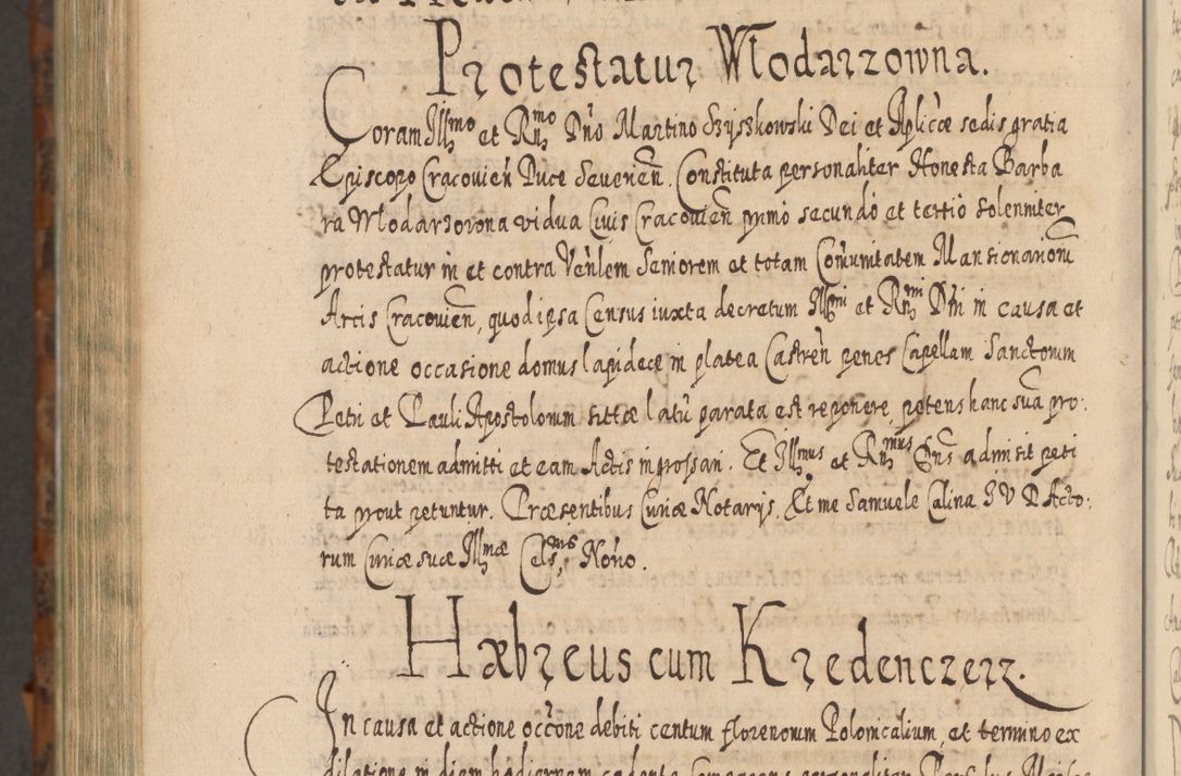 Zdjęcie nr 1443 dla obiektu archiwalnego: Acta actorum, causarum spiritualium, civilium, criminalium, obligationum, quietationum, inscpritionum, cessionum, decimarum, testamentorum R. D. Martini Szyszkowski, episcopi Cracoviensis, ducis Severiensis in annis 1624 - 1626. Tomus tertius.