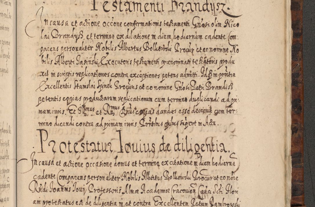 Zdjęcie nr 1430 dla obiektu archiwalnego: Acta actorum, causarum spiritualium, civilium, criminalium, obligationum, quietationum, inscpritionum, cessionum, decimarum, testamentorum R. D. Martini Szyszkowski, episcopi Cracoviensis, ducis Severiensis in annis 1624 - 1626. Tomus tertius.