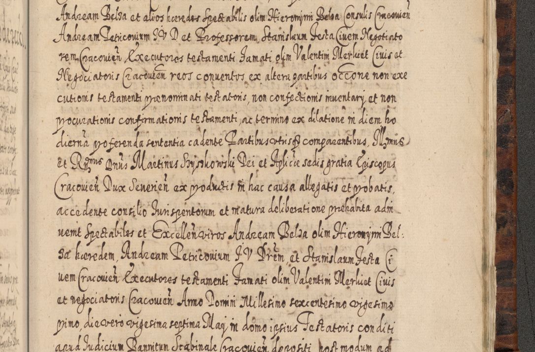 Zdjęcie nr 1426 dla obiektu archiwalnego: Acta actorum, causarum spiritualium, civilium, criminalium, obligationum, quietationum, inscpritionum, cessionum, decimarum, testamentorum R. D. Martini Szyszkowski, episcopi Cracoviensis, ducis Severiensis in annis 1624 - 1626. Tomus tertius.