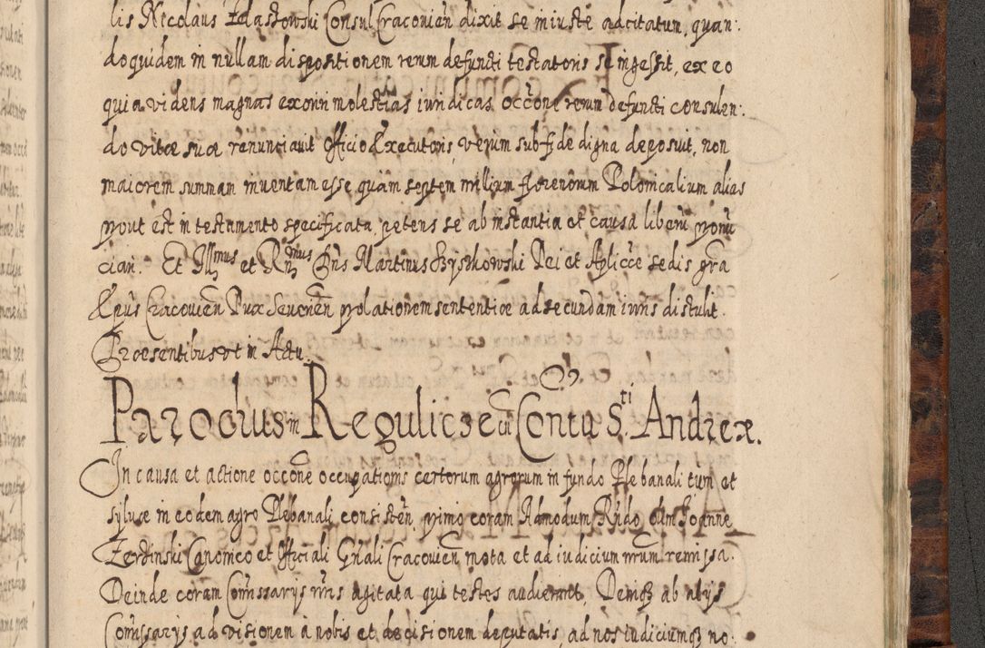 Zdjęcie nr 1418 dla obiektu archiwalnego: Acta actorum, causarum spiritualium, civilium, criminalium, obligationum, quietationum, inscpritionum, cessionum, decimarum, testamentorum R. D. Martini Szyszkowski, episcopi Cracoviensis, ducis Severiensis in annis 1624 - 1626. Tomus tertius.