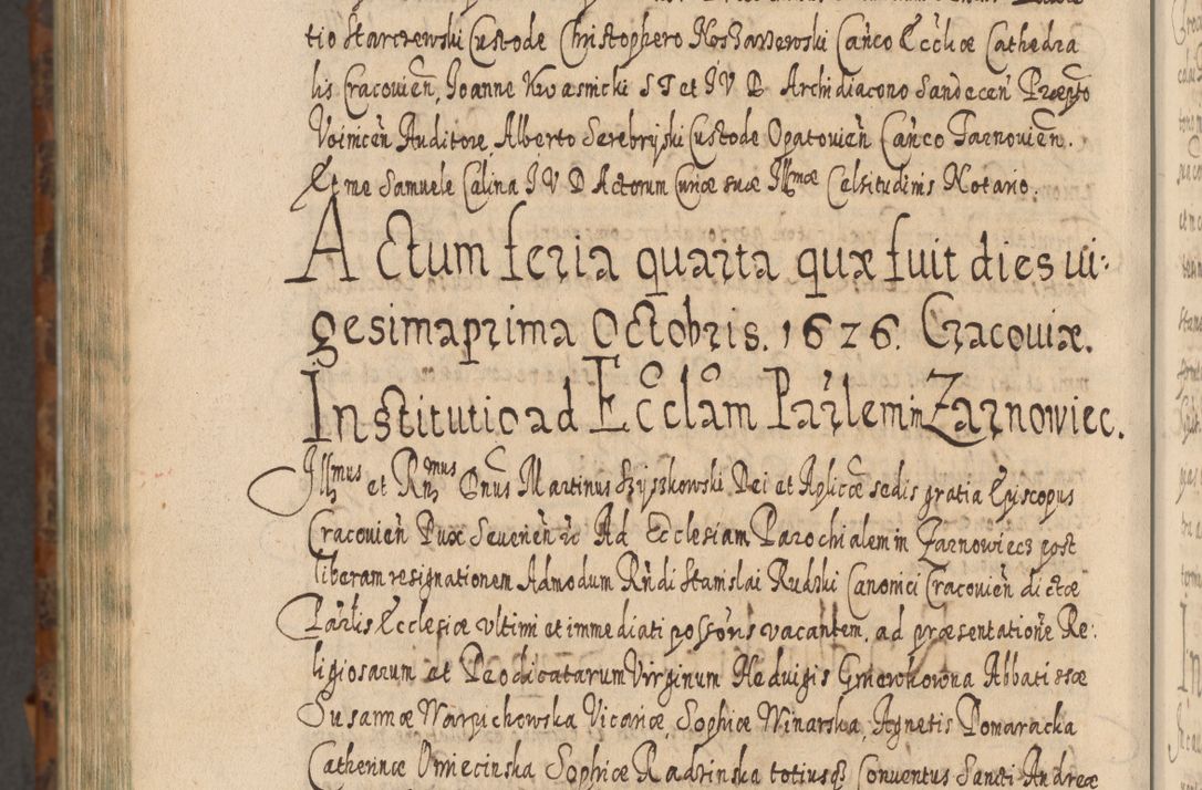 Zdjęcie nr 1415 dla obiektu archiwalnego: Acta actorum, causarum spiritualium, civilium, criminalium, obligationum, quietationum, inscpritionum, cessionum, decimarum, testamentorum R. D. Martini Szyszkowski, episcopi Cracoviensis, ducis Severiensis in annis 1624 - 1626. Tomus tertius.