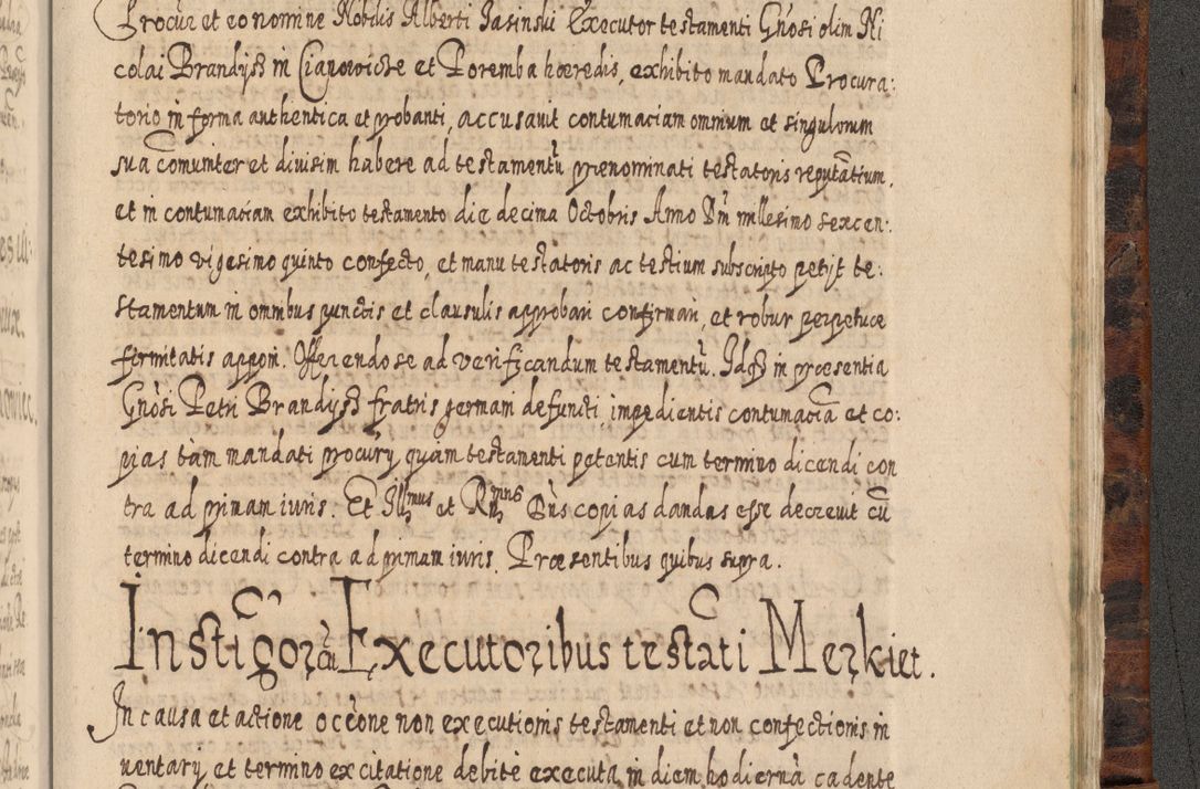 Zdjęcie nr 1416 dla obiektu archiwalnego: Acta actorum, causarum spiritualium, civilium, criminalium, obligationum, quietationum, inscpritionum, cessionum, decimarum, testamentorum R. D. Martini Szyszkowski, episcopi Cracoviensis, ducis Severiensis in annis 1624 - 1626. Tomus tertius.