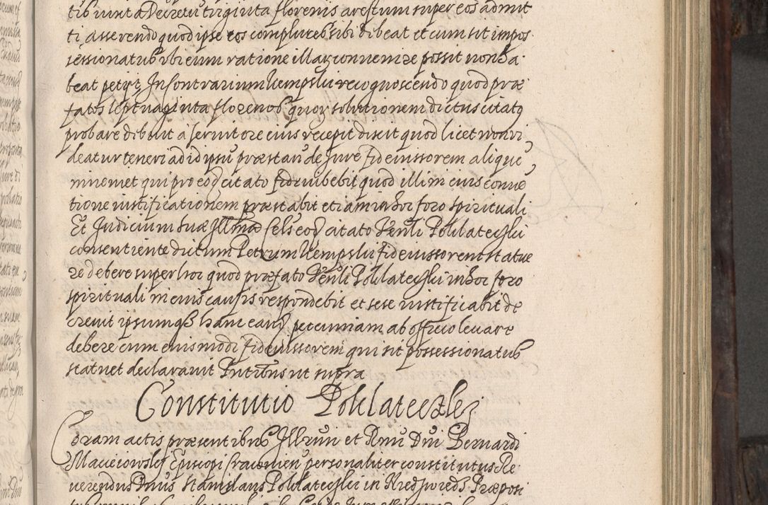 Zdjęcie nr 198 dla obiektu archiwalnego: Acta actorum, obligationum, inscriptionum, institutionum, erectionum, decretorum et generis eiusdem aliorum factorum et gestorum coram R. D. Bernardo Maciejowski, episcopo Cracoviensi per annnos 1603 - 1606 mensem Septembrem inclusive acticatorum.