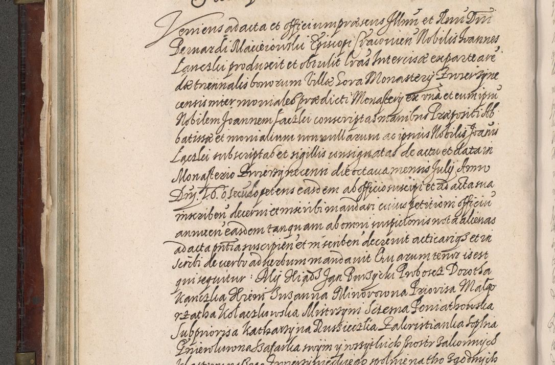 Zdjęcie nr 105 dla obiektu archiwalnego: Acta actorum, obligationum, inscriptionum, institutionum, erectionum, decretorum et generis eiusdem aliorum factorum et gestorum coram R. D. Bernardo Maciejowski, episcopo Cracoviensi per annnos 1603 - 1606 mensem Septembrem inclusive acticatorum.