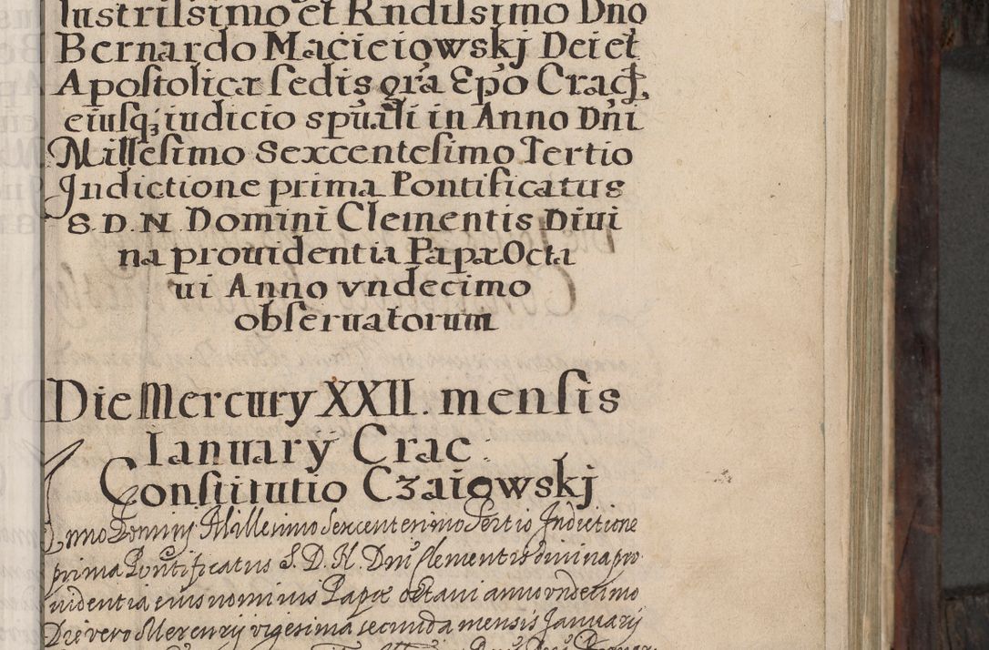 Zdjęcie nr 6 dla obiektu archiwalnego: Acta actorum, obligationum, inscriptionum, institutionum, erectionum, decretorum et generis eiusdem aliorum factorum et gestorum coram R. D. Bernardo Maciejowski, episcopo Cracoviensi per annnos 1603 - 1606 mensem Septembrem inclusive acticatorum.