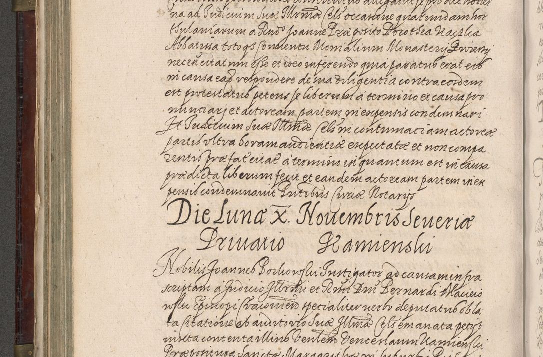 Zdjęcie nr 319 dla obiektu archiwalnego: Acta actorum, obligationum, inscriptionum, institutionum, erectionum, decretorum et generis eiusdem aliorum factorum et gestorum coram R. D. Bernardo Maciejowski, episcopo Cracoviensi per annnos 1603 - 1606 mensem Septembrem inclusive acticatorum.