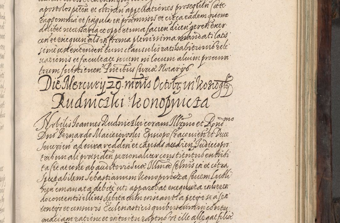 Zdjęcie nr 316 dla obiektu archiwalnego: Acta actorum, obligationum, inscriptionum, institutionum, erectionum, decretorum et generis eiusdem aliorum factorum et gestorum coram R. D. Bernardo Maciejowski, episcopo Cracoviensi per annnos 1603 - 1606 mensem Septembrem inclusive acticatorum.